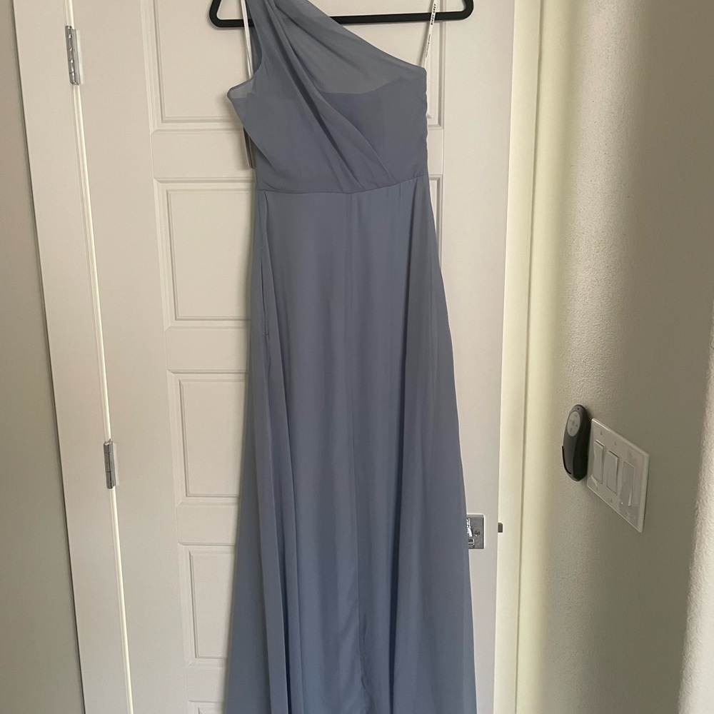 Birdy Grey Kira Chiffon Dusty Blue Dress XS - Picture 4 of 14